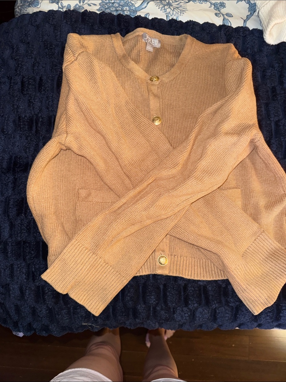 J. Crew Camel Button-Up Pocket Cardigan - Picture 4 of 4